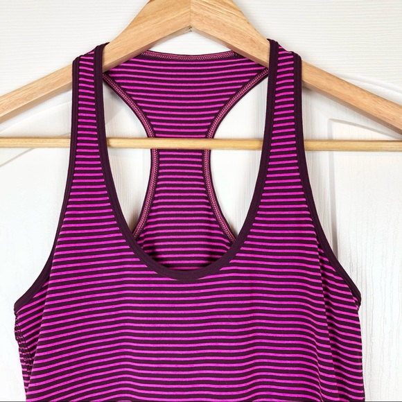 Lululemon Pink/Purple Striped Racerback Tank Top - Picture 2 of 10